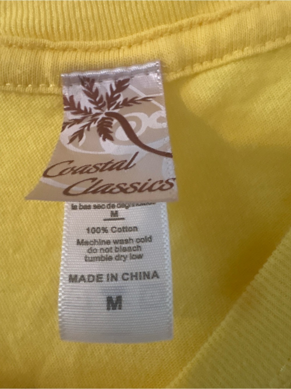 Englewood Beach Florida Hibiscus Graphic T-Shirt Yellow Medium - Picture 2 of 8